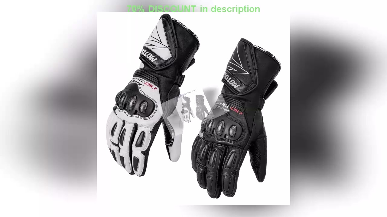 A must-have product! Motowolf Real Leather Motorcycle Gloves Men Premium Gauntlet Racing Gloves Ca
