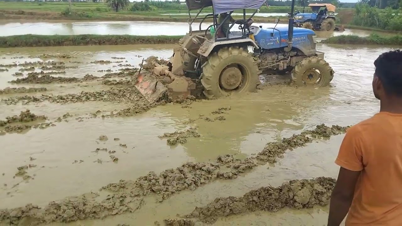 Due sonalika  4x4  Rx 47    &  shiktiman rotavator