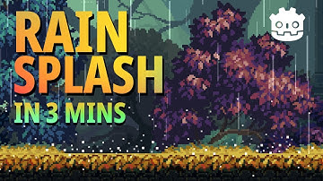 How to create 2D Rain Splash in Godot 4 using the GPUParticles2D node