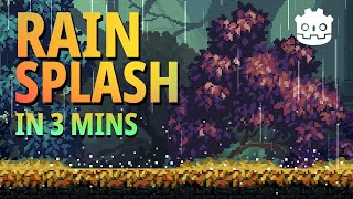 How to create 2D Rain Splash in Godot 4 using the GPUParticles2D node