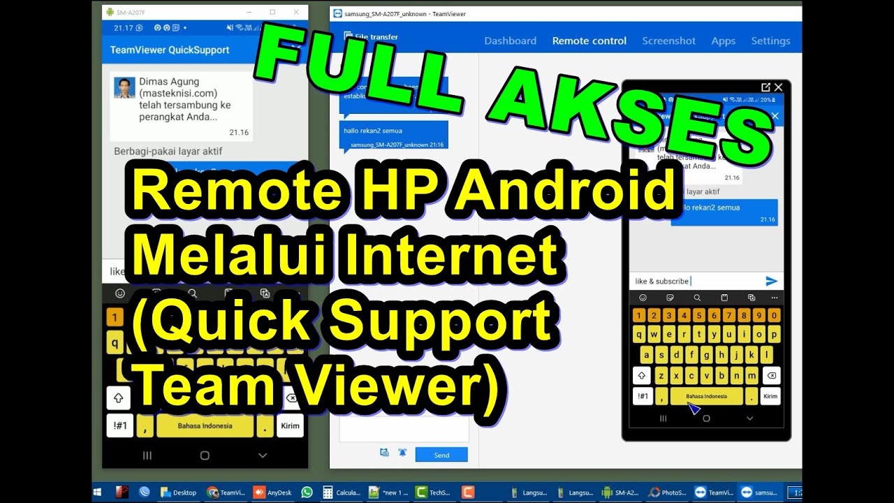 Remote HP Android (Full Control) Menggunakan Team Viewer Quick Support Free
