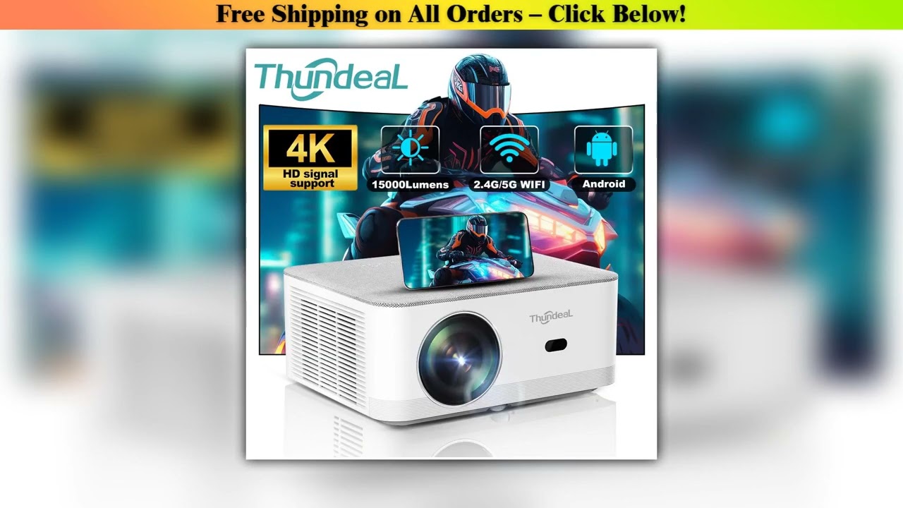 ThundeaL Projector Android TD92 Pro 4K 1080P WiFi Full HD Projector TD92Pro Portable 3D Video