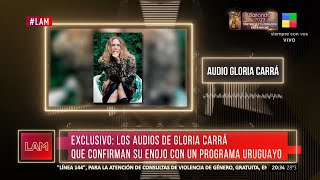 El mal momento de Gloria Carrá en un programa de TV en Uruguay