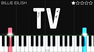 Billie Eilish - TV | EASY Piano Tutorial