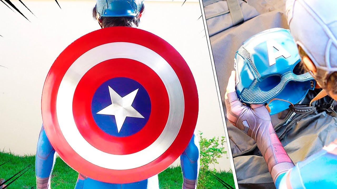 CAPTAIN AMERICA Costume - Suit Up ( Suit, Masks, Shield )