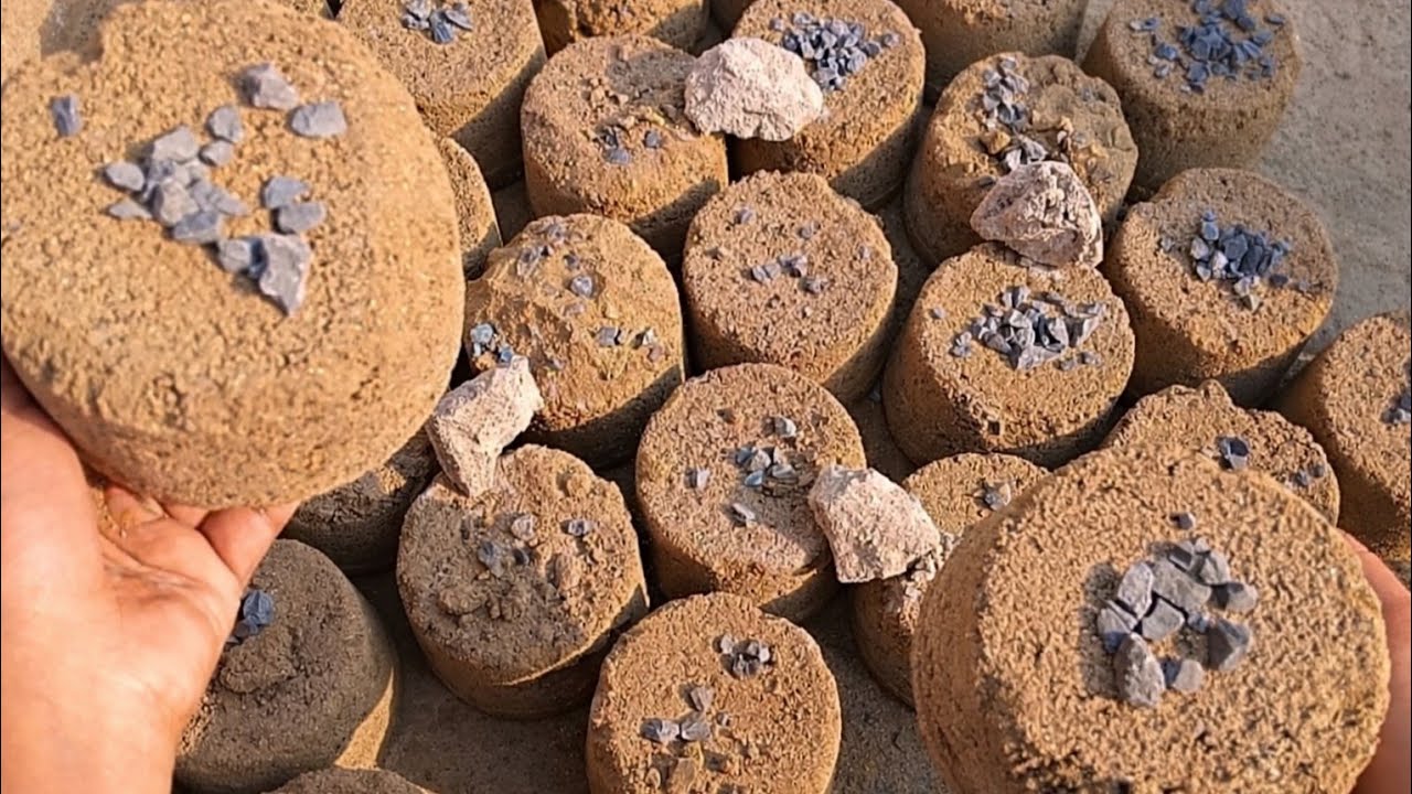 Insane Crunchy new texture Gravel with Golden Brown Sand Shapes 🍂 Claypot Crumbling ASMR