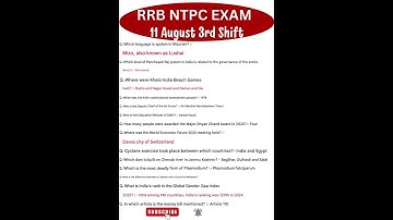 RRB NTPC Exam Analysis 2025 | RRB NTPC 11 August 3rd Shift Question Paper | Today RRB NTPC EXAM