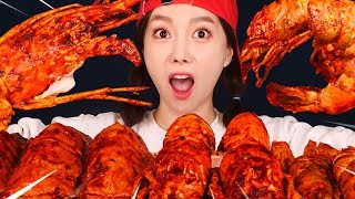 ENG SUB) SPICY Mala Shrimp Party!🦐 ASMR Eatingsound realsound eatingshow Ssoyoung