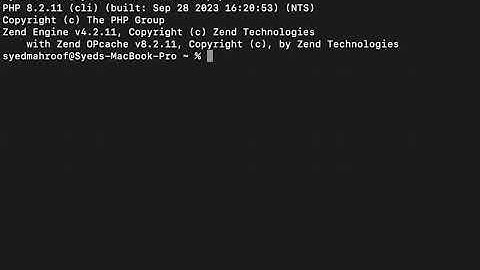 how to check the version of php in mac terminal ?