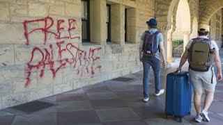 Stanford students arrested for barricading in president's office, allegedly leaving 'vile' graffiti