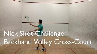 Squash - Backhand Volley Cross-Court Nick
