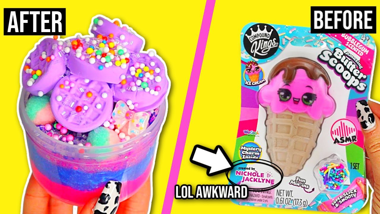 Extreme Slime Makeover of Nichole Jacklyne Store Bought Slime *awkward* Part 2