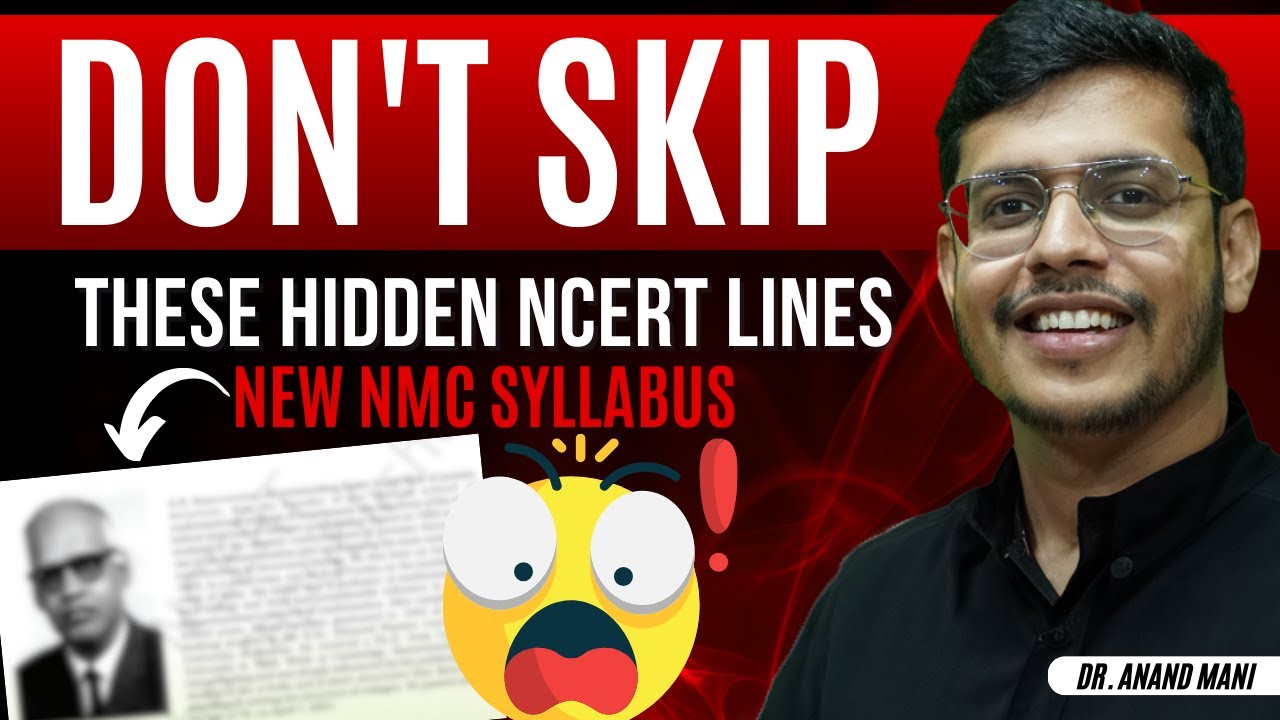 Don't Skip These Hidden NCERT Lines Must Watch New NMC Syllabus