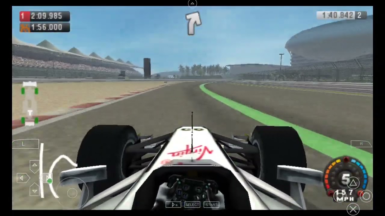 Rubens Barrichello's lap in Yas Marina Circuit in his Brawn GP BGP 001.- F1 2009 PSP