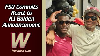 FSU Commits Kam Davis and CJ Heard react to KJ Bolden Announcement | #FSU Football 2024 Recruiting
