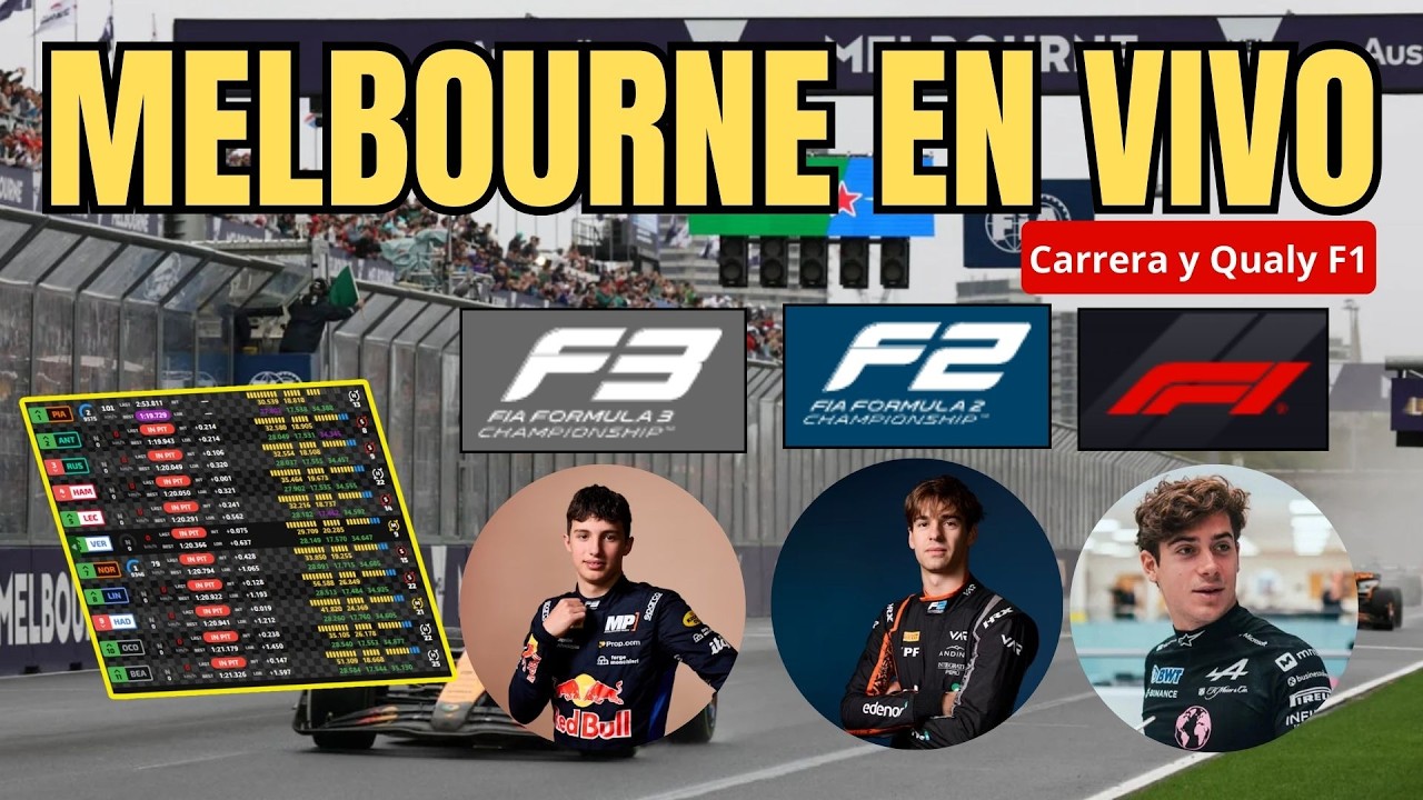 EN VIVO F1, F2 y F3 | CARRERAS Y QUALY COLAPINTO, VARRONE, COLNAGHI AUSTRALIA 2026