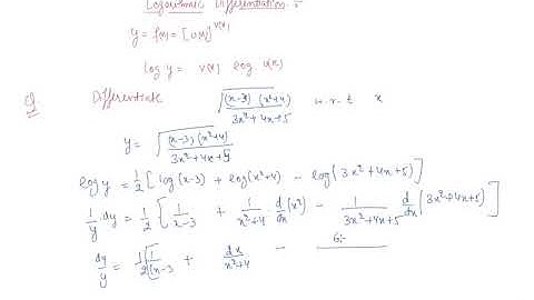 Logarithmic Differentiation | Class 12 Mathematics Continuity and Differentiability