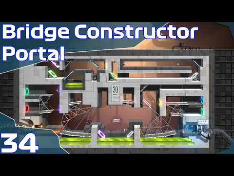 [34] ? Bridge Constructor Portal TM ? Letztes Level: Drehtüren