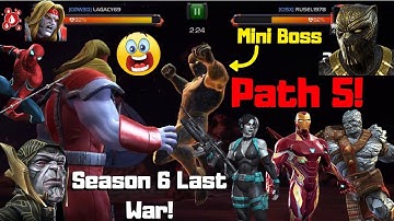 AW Path 5! Killmonger Mini Boss! Final War of Season 6! - Marvel Contest of Champions