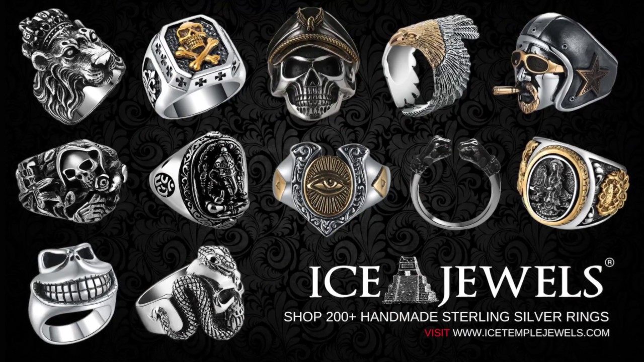 Two Faces w/ Pentagram Two Tone 925 Sterling Silver Ring | IceTempleJewels®