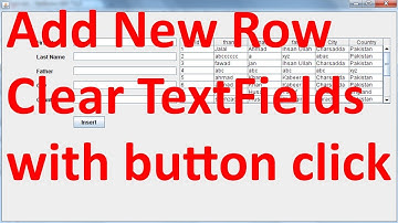 Java SWING #06 - Add new row to JTable and clear fields with button click in Netbeans sqlite (mysql)