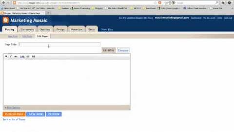 Blogger: How to Edit Pages in Blogger