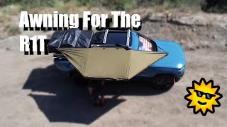 Awning on a Rivian crossbar for your R1T or R1S - S1E2