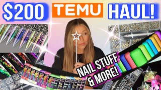 $200 TEMU HAUL | Nail Art Products & More! | Christmas Gifts & OMG Pigments!