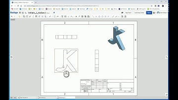OnShape Basic Multiview Drawing with Overall Dimensions