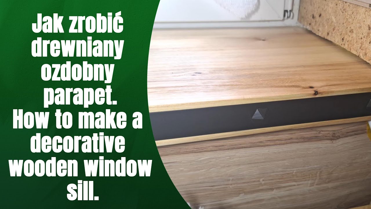 Как сделать декоративный подоконник из дерева.
