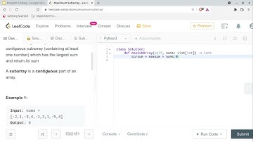 53 Maximum Subarray Explanation | Tamil | Easy Problem | Leetcode | தமிழ்