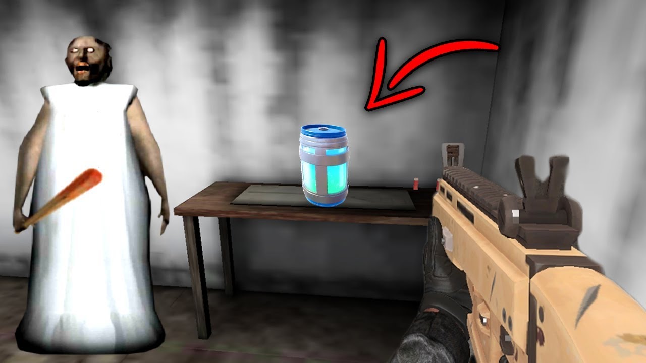 How to find FORTNITE WEAPONS in Granny Horror Game... (Hidden Weapons in Granny Mobile Horror Game)