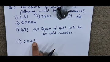 The squares of which of the following would be odd numbers Exercise 5.1 q3