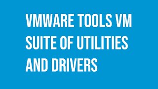 VMware Tools suite of utilities and drivers installed in a virtual machine.