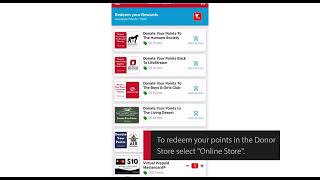 Redeem Points Donor Store- Cascade WA Donors