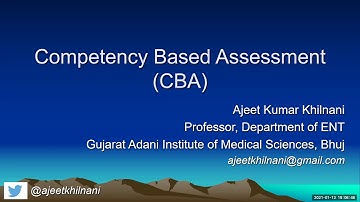 Competency Based Assessment in Otorhinolaryngology