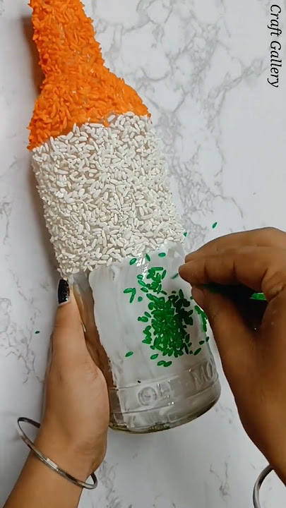 Unique Independence Day Craft | Rice And Bottle Craft #shorts #youtubeshorts #viralshorts