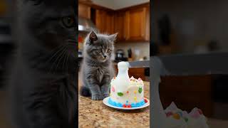 wait for magic #happybirthday #imut #cute #happy #birthday #adoreble #cat #viralvideo
