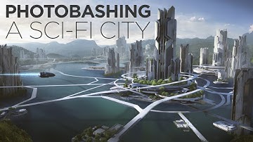 Photobashing and Texturing a Sci-Fi Building in Photoshop | Pluralsight
