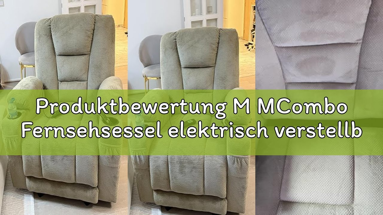 Produktbewertung M MCombo Fernsehsessel elektrisch verstellbar, Relaxsessel mit Liegefunktion, TV Se