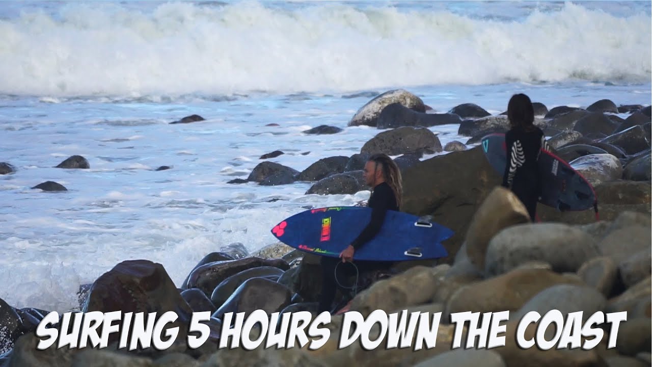 Surfing 5 hours down the coast YouTube