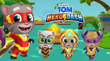 TALKING TOM HERO DASH -- ALL NEW CHARACTER FUNNY FAIL IN JUNGLE RUN