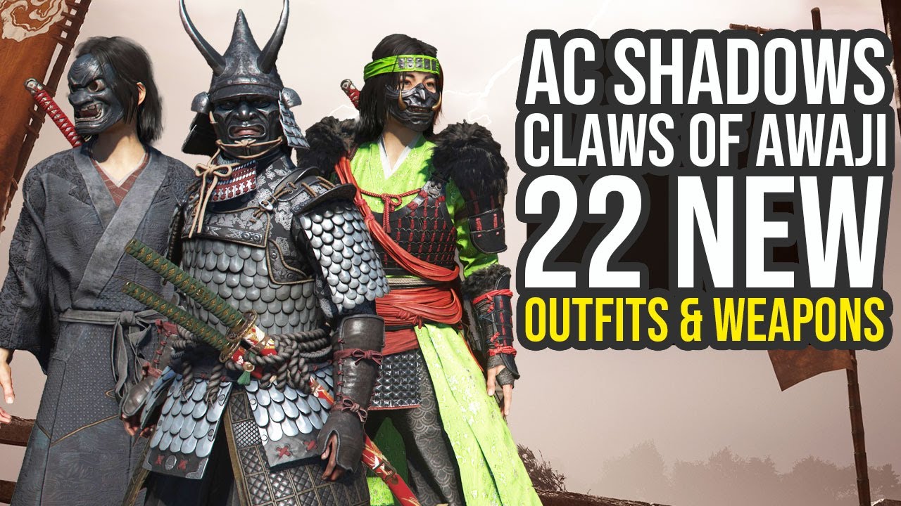 Don't Miss All Assassin's Creed Shadows Claws Of Awaji Armor Sets & Weapons... (AC Shadows DLC)