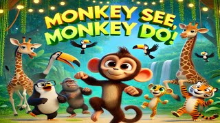 🌴🎵 Monkey See, Monkey Do! | Sing, Dance & Play in the Jungle! 🐒