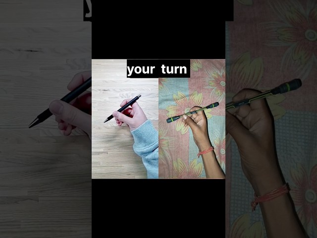 harmonik# your turn || pen spining #trick #how to master pen spining# class=