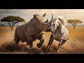 “Rhino Attacks Horse Survival animal documentary