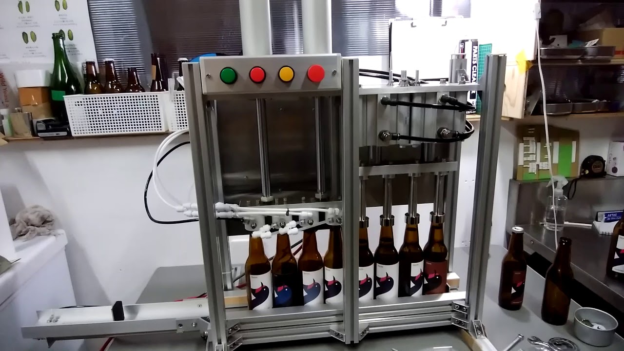 4 Head Beer Bottle filler and capper Ver.1 YouTube