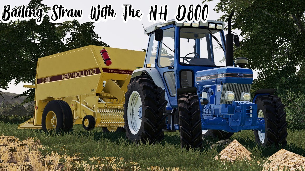 Bailing Straw With The NH D800 - YouTube