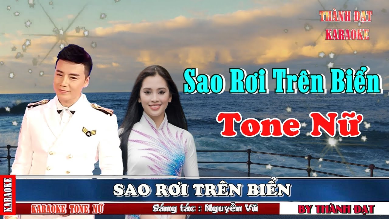 Sao Rơi Trên Biển - karaoke tone nữ - YouTube