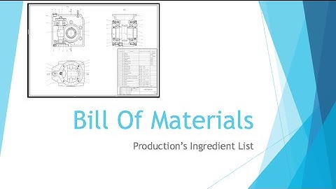 Beginning Engineers Bill Of Materials